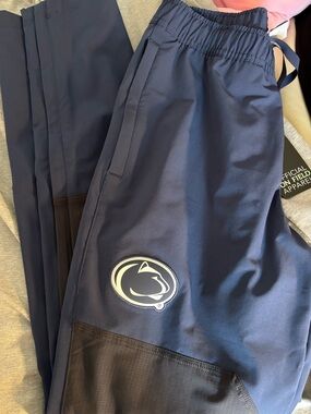 Nike Women's Navy Blue Athletic Pants with Logo Tag